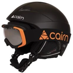 Cairn Orbit/Booster, Skihjelm + Skibriller, Sæt, Junior, Sort