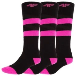 4F Skistrømper, Dame, 3 Par, Sort