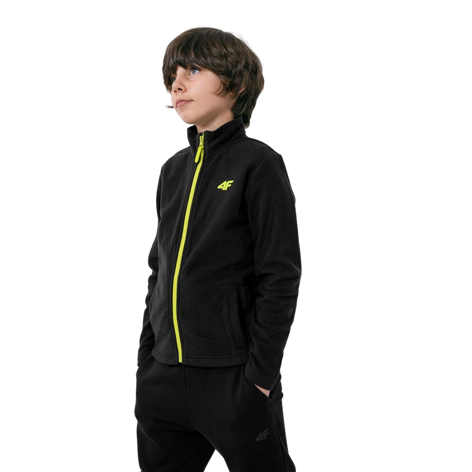 4F Anton, Fleecejakke, Junior, Sort 5 4F Anton, Fleecejakke, Junior, Sort - Billede 3