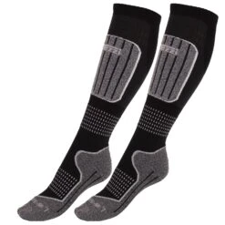 Accezzi Merino 20 Skistrømper, 2 Par, Junior, Sort