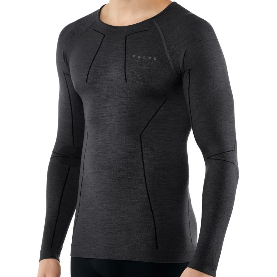 Falke Wool-Tech LS, Herre, Sort 3 Falke Wool-Tech LS, Herre, Sort