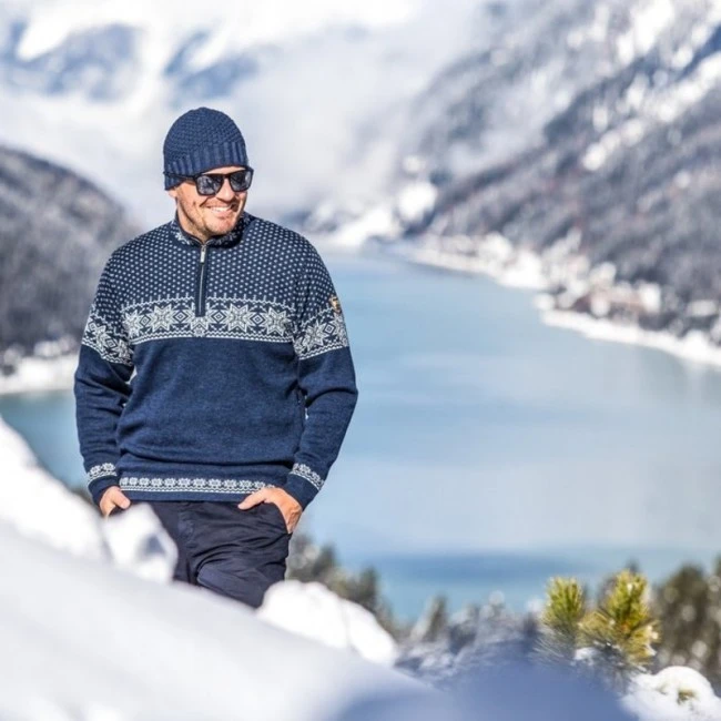 Kama Thor Merino Sweater, Herre, Navy 4 Kama Thor Merino Sweater, Herre, Navy - Billede 2