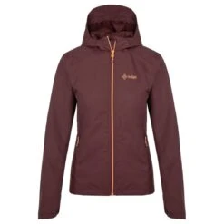 Kilpi Sonna-W, Regnjakke, Dame, Plus Size, Mørkerød