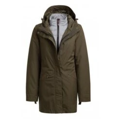 Outhorn Pauline, Lang Jakke, Dame, Khaki