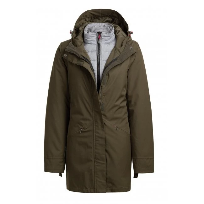 Outhorn Pauline, Lang Jakke, Dame, Khaki 3 Outhorn Pauline, Lang Jakke, Dame, Khaki