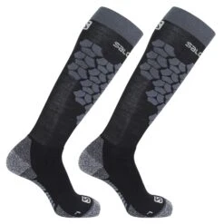 Salomon S/Access Skistrømper, 2-pak, Sort/grå