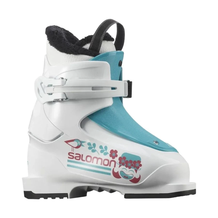 Salomon T1 Girly, Skistøvler, Børn, Hvid/lyseblå 3 Salomon T1 Girly, Skistøvler, Børn, Hvid/lyseblå