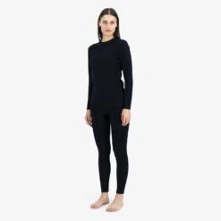 Ulvang Comfort 200 Sæt, Dame, Sort -Skiudstyr ulvang comfort 200 round neck skiundertraje dame sort 271440 21684