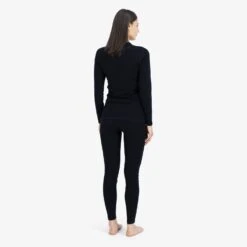 Ulvang Comfort 200 Sæt, Dame, Sort -Skiudstyr ulvang comfort 200 round neck skiundertraje dame sort 271456 21684